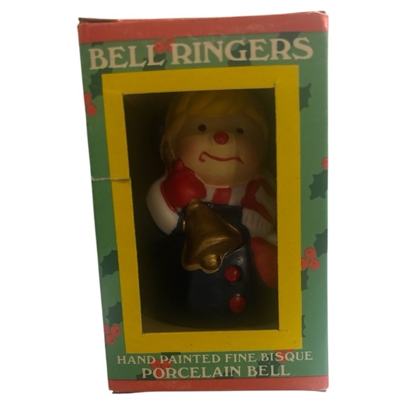 Hand-Painted Porcelain Bell Ornaments - Picture 3 of 6